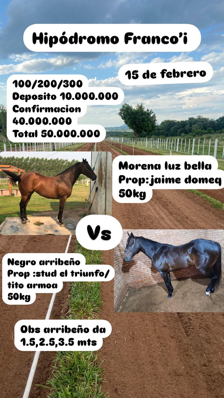 Desafio - Negro Arribeño vs Morena Luz Bella